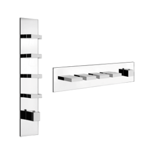 RETTANGOLO WELLNESS Parte esterna Miscelatore termostatico alta portata a parete 4 uscite indipendenti GESSI GESSI SPA  - 2