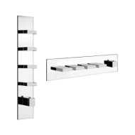 RETTANGOLO WELLNESS Partie extérieure Mitigeur thermostatique mural haut débit 4 sorties GESSI indépendantes GESSI SPA  - 2