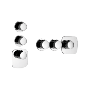 TONDO WELLNESS Externes Teil Wandmontierter Thermostatmischer mit hohem Durchfluss 2 unabhängige GESSI-Ausgänge GESSI SPA  - 2