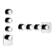 TONDO WELLNESS Parte esterna Miscelatore termostatico alta portata a parete 3 uscite indipendenti GESSI GESSI SPA  - 2