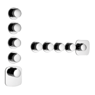 TONDO WELLNESS Partie extérieure Mitigeur thermostatique mural haut débit 4 sorties GESSI indépendantes GESSI SPA  - 2