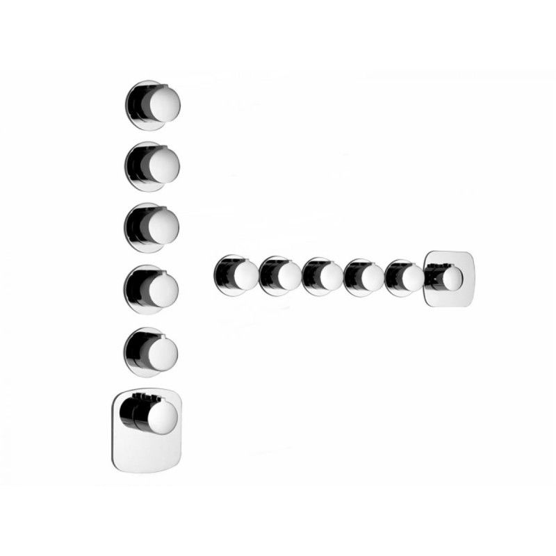 TONDO WELLNESS Externes Teil Wandmontierter Thermostatmischer mit hohem Durchfluss 5 unabhängige GESSI-Ausgänge GESSI SPA  - 2