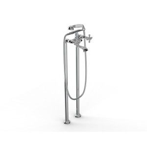 Kent Wall mounted bathtube Set with pipes - Rubinetteria Zazzeri 5500 0450 A00  - 1