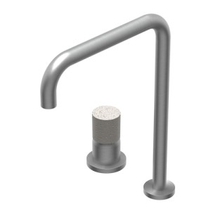 Diamètre 35 Cucina Inox Mitigeur monocommande à deux trous pour évier de cuisine Ritmonio