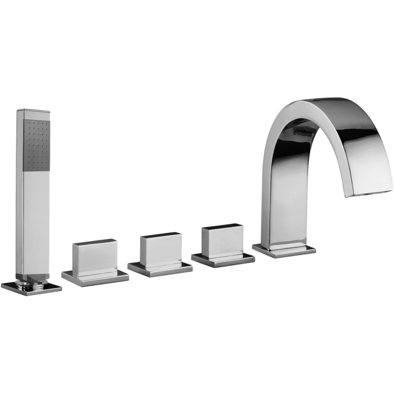 Level Batteria bordo vasca con deviatore con bocca erogazione Cromo -  Paffoni LEP 044 CR RUBINETTERIA PAFFONI - 1