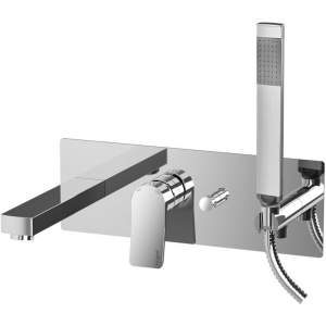 Berry Mélangeur bain  douche avec déviateur avec support mural fixe en ABS avec douche et tuyau Cromo -  Paffoni BR 026CR RUBINE