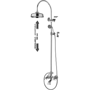 Colonna doccia regolabile BELINDA Cromo -  Paffoni ZCOL 202 CR 022L B RUBINETTERIA PAFFONI - 1