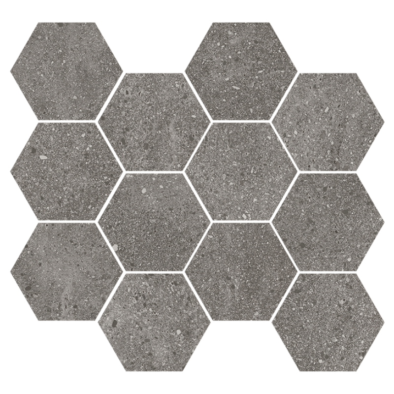 LITHOPS GREY NAT MOSAIK HEX 30X28 - APARICI APARICI CERAMICA - 1
