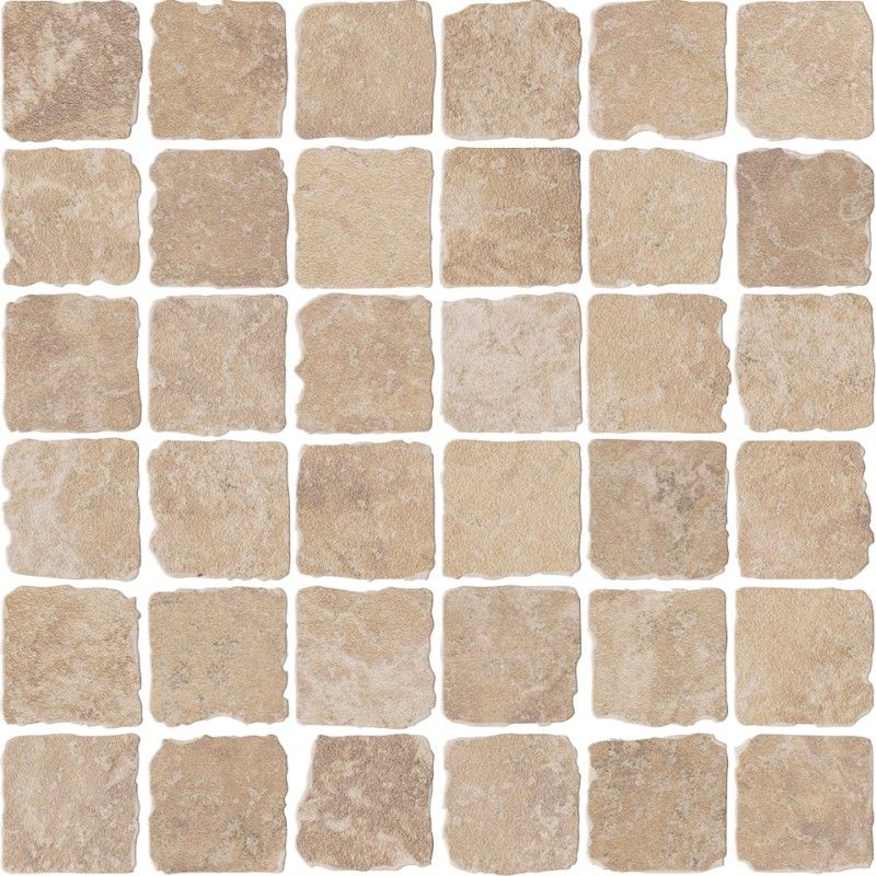 Pietra d'Assisi Mosaique 4,7x4,7 Noce Spaccatella Decor 30x30 - CERDOMUS 69195 CERDOMUS - 1