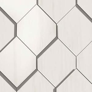 Marvel Bianco Dol. Mosaico Esagono 3D 28,2X35,3cm AS36 Atlas Concorde CERAMICHE ATLAS CONCORDE - 1