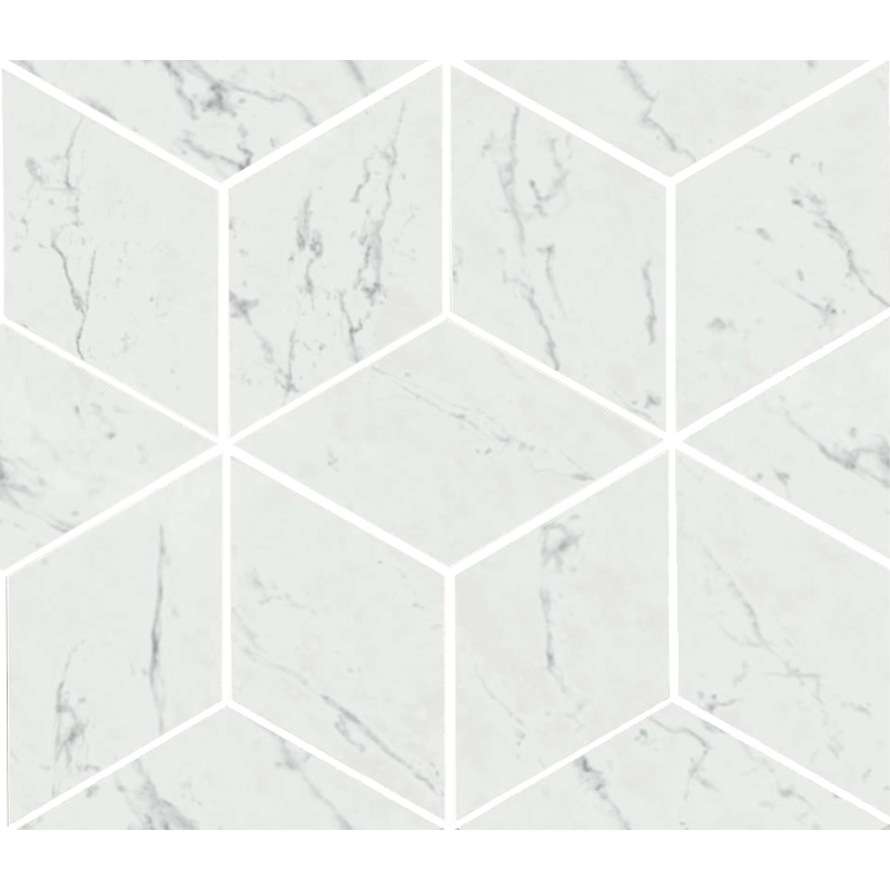 Marvel Carrara Pure Mosaico Esagono 3D 28,2X35,3cm AS4A Atlas Concorde CERAMICHE ATLAS CONCORDE - 1