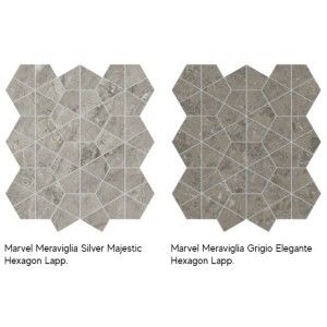 MARVEL MERAVIGLIA GRIGIO ELEGANTE HEXAGON LAPPATO 40,3X46,6 - ATLAS CONCORDE AJQ1 CERAMICHE ATLAS CONCORDE - 1