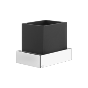 RETTANGOLO ACCESSORIES Porta bicchiere a parete nero GESSI