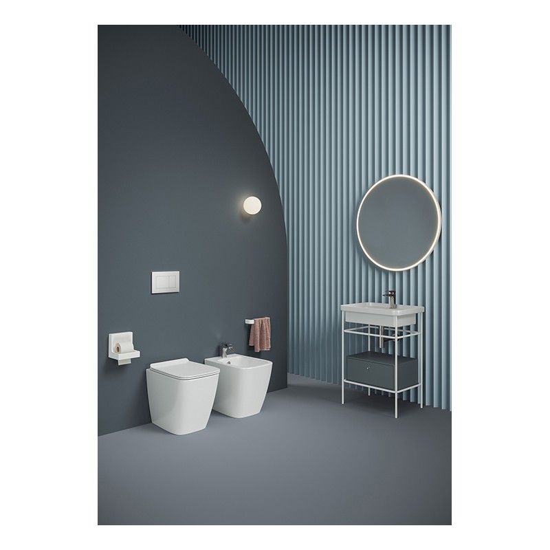 FLOOR-MOUNTED WC FLUSH TO THE WALL WITH VORTICE A 16 DRAIN THE.REEL 36x52 ARTCERAM ARTCERAM - 1