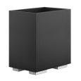 RETTANGOLO ACCESSORIES GESSI black waste paper bin