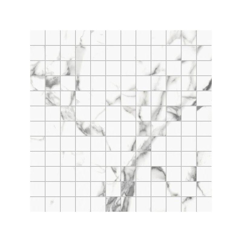 PRESTIGIO 30x30 STATUARIO APUANO GLAENZEND MOSAIK SQ - REFIN RB59 REFIN - 1