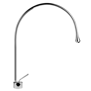 GOCCIA Mitigeur lavabo bec long sans vidage avec flexibles de raccordement GESSI