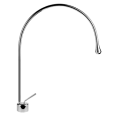 GOCCIA Long spout basin mixer without waste with GESSI connection hoses