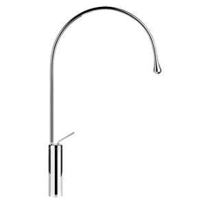 GOCCIA Miscelatore Lavabo alto bocca lunga senza scarico con flessibili di collegamento GESSI