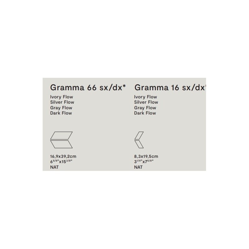 WATERFALL GRAMMA 8,3x19,5 SX SILVER FLOW NAT - LEA CERAMICA LG0WFS3 LEA CERAMICHE - 1