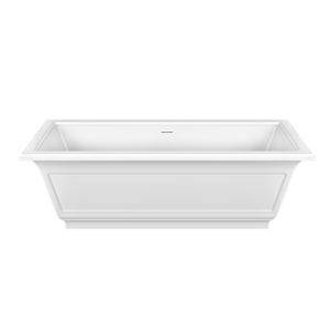 TOTAL LOOK Floor standing bathtub in Cristalplant. Exhaust included GESSI