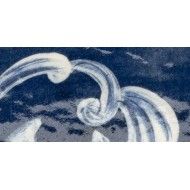 MINIATURE FREGIO BLU MAIOLICA 6x24 - CERAMICHE MARCA CORONA J368 CERAMICHE MARCA CORONA  - 1