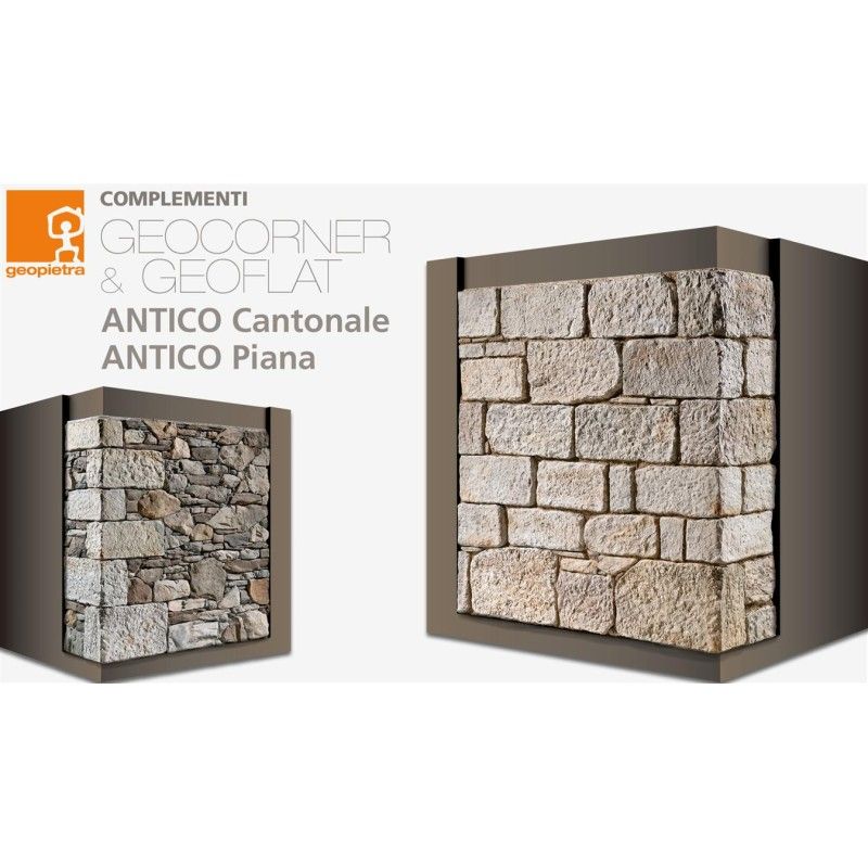 GEOPIETRA CANTONALE  ANTICO  Coin Pierre de revêtement reconstruite GEOPIETRA - 1