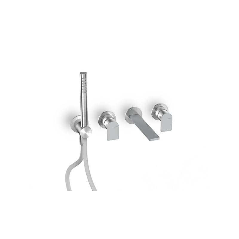 Q316 Mitigeur de baignoire à encastrer avec jet 230 mm - 2 mitigeurs - complet - sans flexible - Robinetterie Zazzeri  - 1