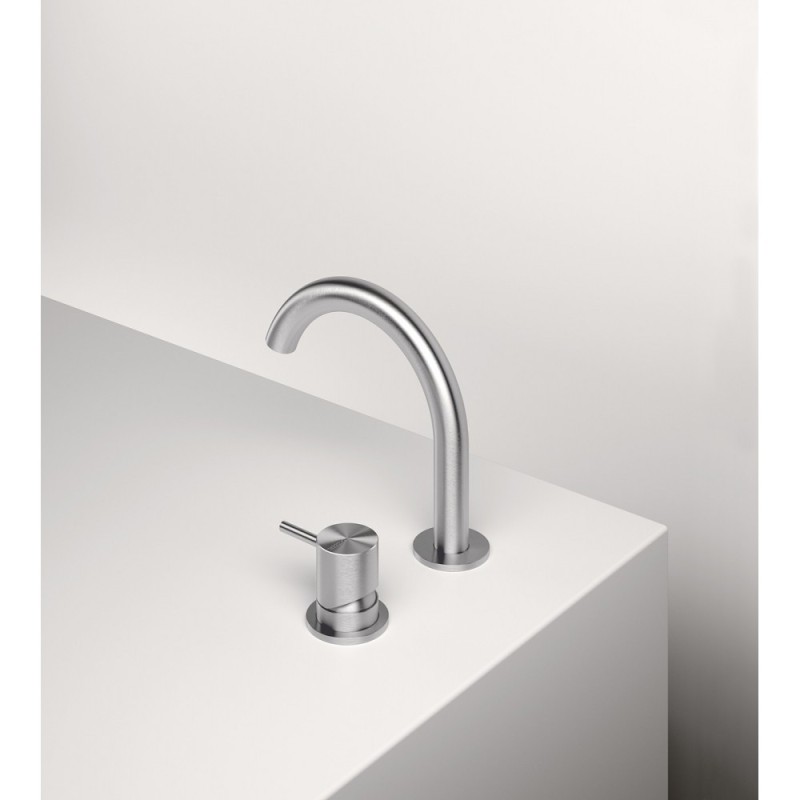 Z316 Countertop basin mixer with swivel spout L145 x h90mm - Rubinetteria Zazzeri 3300 1108 A01  - 1