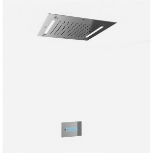 Shirò Skyrain Soffione a soffitto da incasso con pioggia e led- Rubinetteria Zazzeri 1101 SO03 A00  - 1