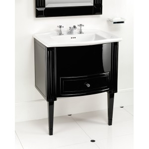 Domino Mobile portalavabo per lavabo Westminster L69,5xH88xD50 con laccatura Deep Black DEVON&DEVON - 1