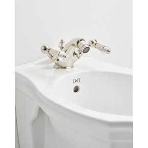 Diamond Single hole bidet mixer with pop-up waste - Polished Nickel DEVON&DEVON - 1