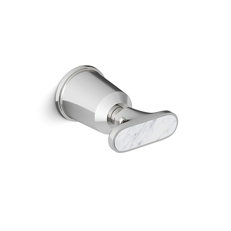 Twenties Inset Diverter - Chrome White Carrara DEVON&DEVON - 1