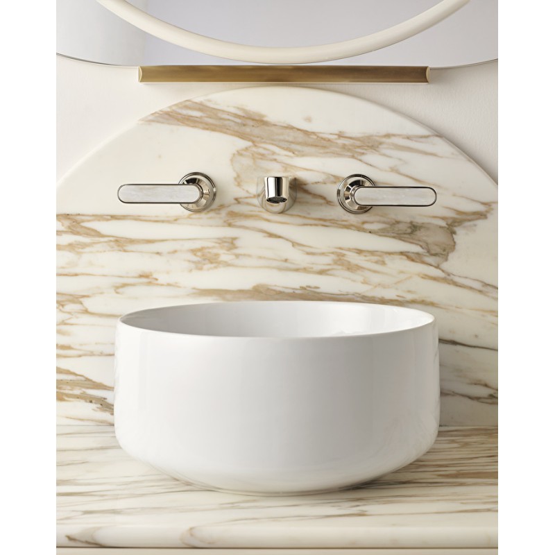 Twenties Gruppo lavabo a muro - Cromo Calacatta Oro DEVON&DEVON - 1