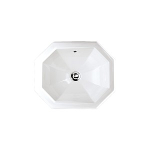 Lavabo Astoria Lavabo pour installation sur plan ou sous plan L50xH17,5xP42 Blanc DEVON&DEVON - 1