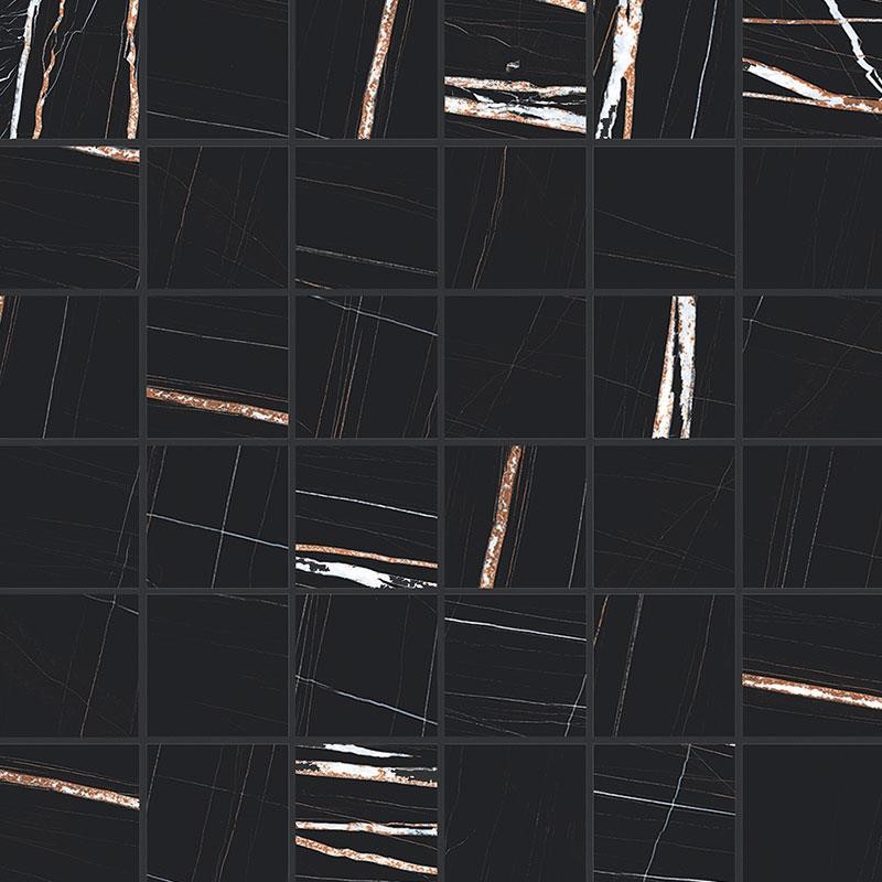 STONES&MORE 2.0  SAHARA NOIR MATT  MOSAIC 5X5 - CREATIVE DESIGN FLORIM 756685 FLORIM CREATIVE DESIGN - 1
