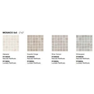 CRYSTAL SILVER  MOSAICO 5X5 LUCIDATO  RETTIFICATO  - COEM RY3MS5L COEM - 1