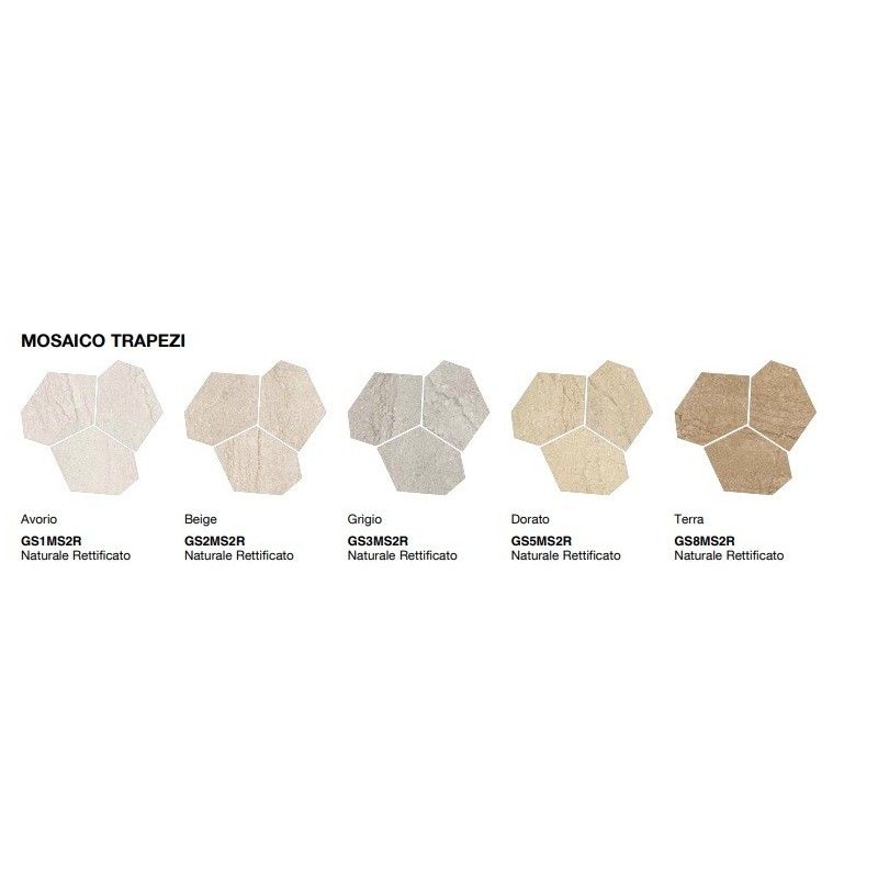 SINAI BEIGE MOSAICO TRAPEZI RETTIFICATO   - COEM GS2MS2R COEM - 1