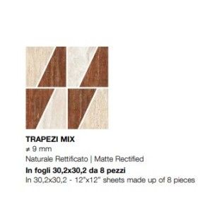 SENZATEMPO MIX MOSAICO TRAPEZI RETTIFICATO - FIORANESE CERAMICHE 0TTMS2R FIORANESE CERAMICHE - 1
