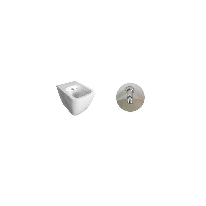 BIANCA RIMLESS WC filo muro con Bidet integrato 360x525 HATRIA HATRIA - 1