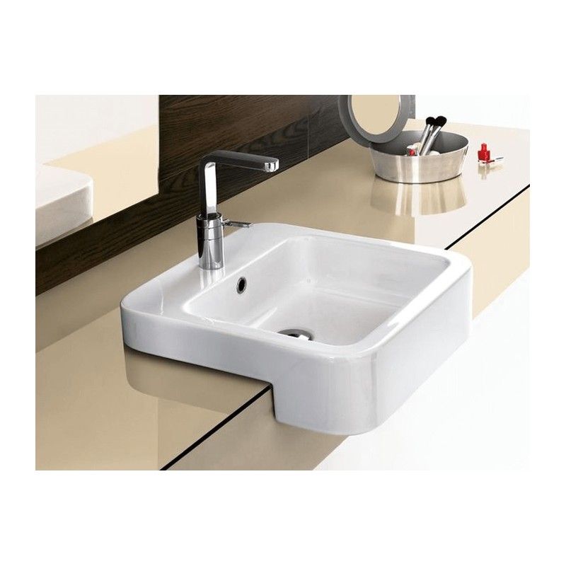 HAPPY HOUR Halbeinbauwaschbecken 09:30 Einzelloch 480x480 Y0M801 HATRIA HATRIA - 1