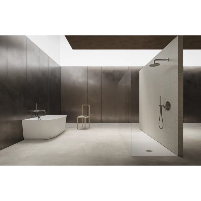 WALL-MOUNTED BATH Bathtub H-Solid 03 160x84x55 MATT WHITE HATRIA HATRIA - 2