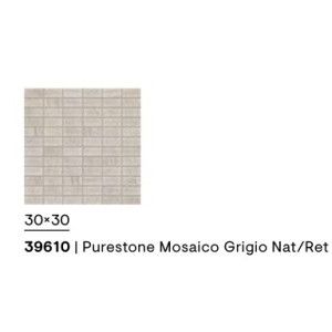 PURESTONE MOSAICO GRIGIO NATURALE RETTIFICATO 30X30 - CERAMICHE PIEMME 39610 PIEMME CERAMICHE - 1