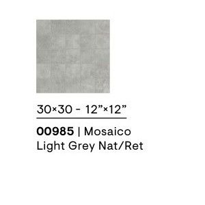CONCRETE MOSAICO LIGHT GREY NATURALE RETTIFICATO 30X30 - CERAMICHE PIEMME 00985 PIEMME CERAMICHE - 1