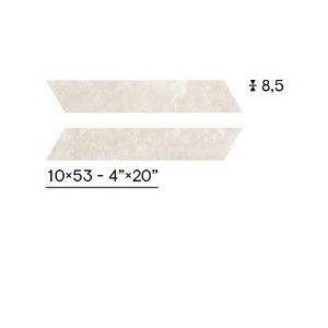 LIMESTONE CHEVRON ITALIAN WHITE NATURAL SQ 10X53 - CERAMICHE PIEMME 05549 PIEMME CERAMICHE - 1