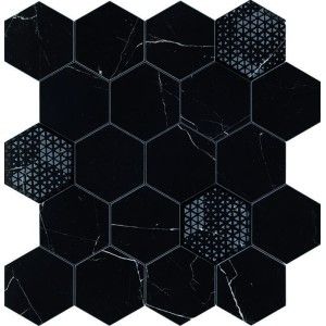 MAJESTIC HEXAGON ROYAL NERO LEVIGATO 34X36 - CERAMICHE PIEMME 02613 PIEMME CERAMICHE - 1