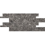 LOMBARDA MOSAICO LISTELLI 30X60 SFALSATI NERO LAPPATO CRESTA - ERGON EMILGROUP EDHF ERGON EMILGROUP - 1