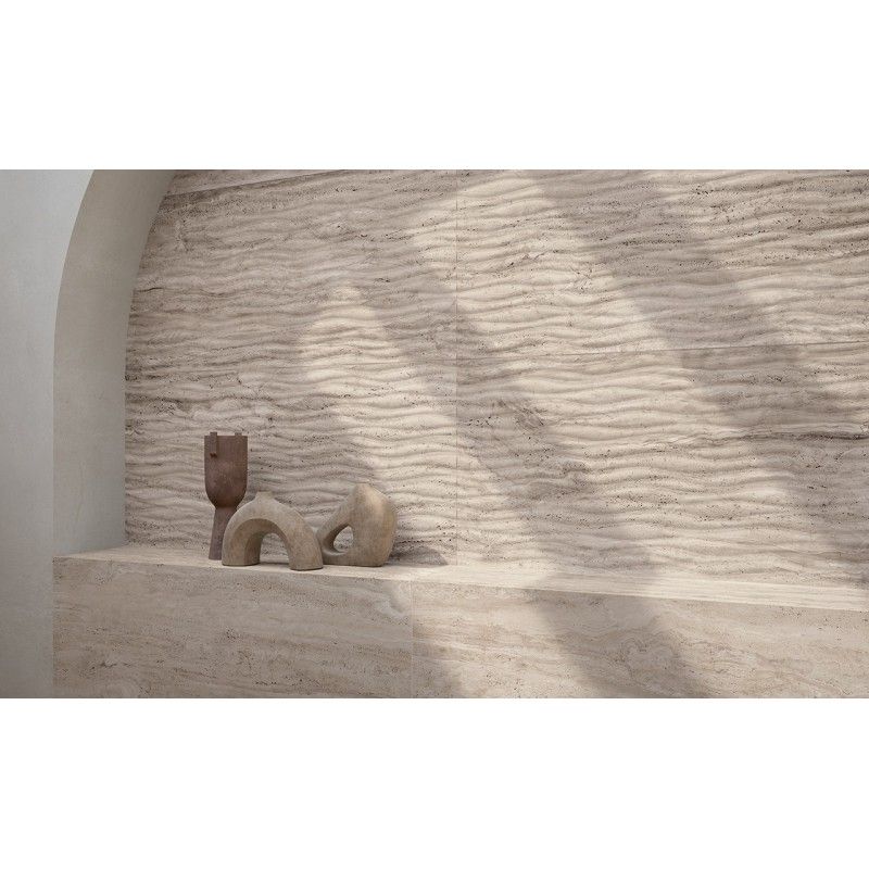 Royal Travertino EBUR WAVY 60X120  cm 8,5 mm - CERAMICA FONDOVALLE ROT022 CERAMICA FONDOVALLE - 1