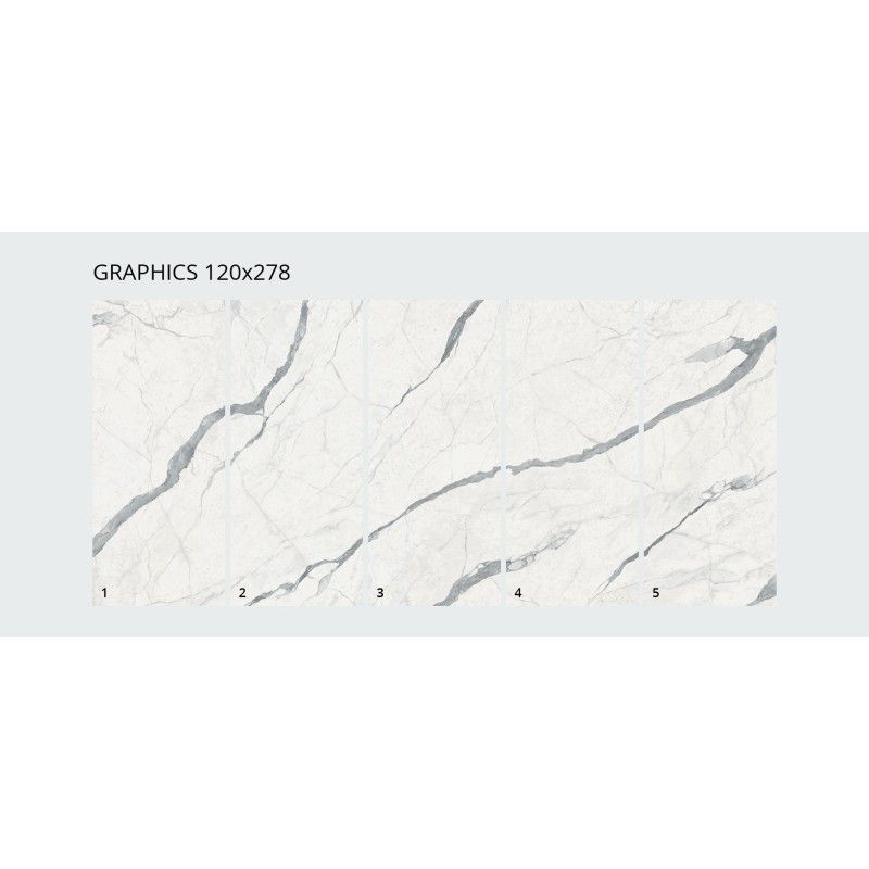 Infinito 2.0 STATUARIO GLOSSY 120X278 cm 6,5 mm  - CERAMICA FONDOVALLE INF1156 CERAMICA FONDOVALLE - 1