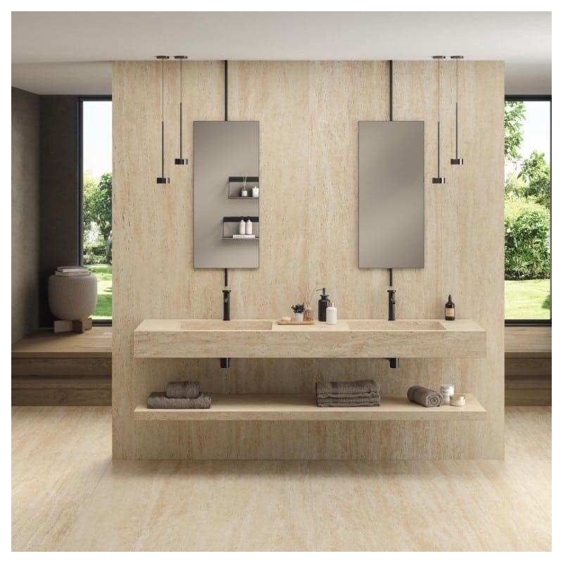 MARVEL TRAVERTINE Travertino Sand Hammered 160x320  - ATLAS CONCORDE AJKQ CERAMICHE ATLAS CONCORDE - 1